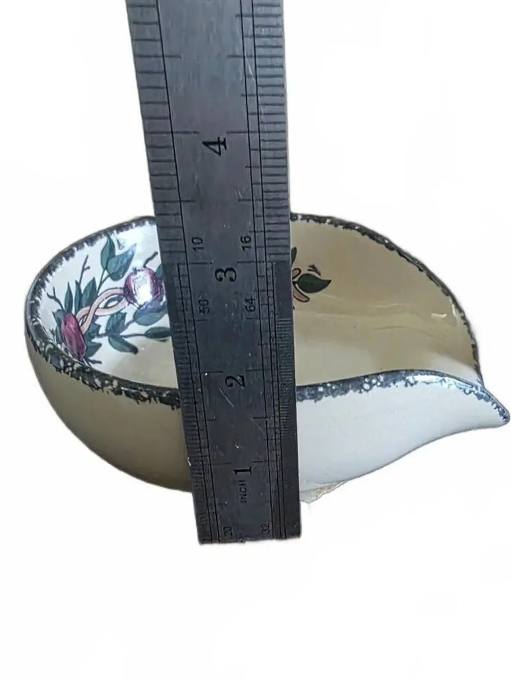 Vintage 2003 Home & Garden Stoneware Spoon Rest Apple Swag